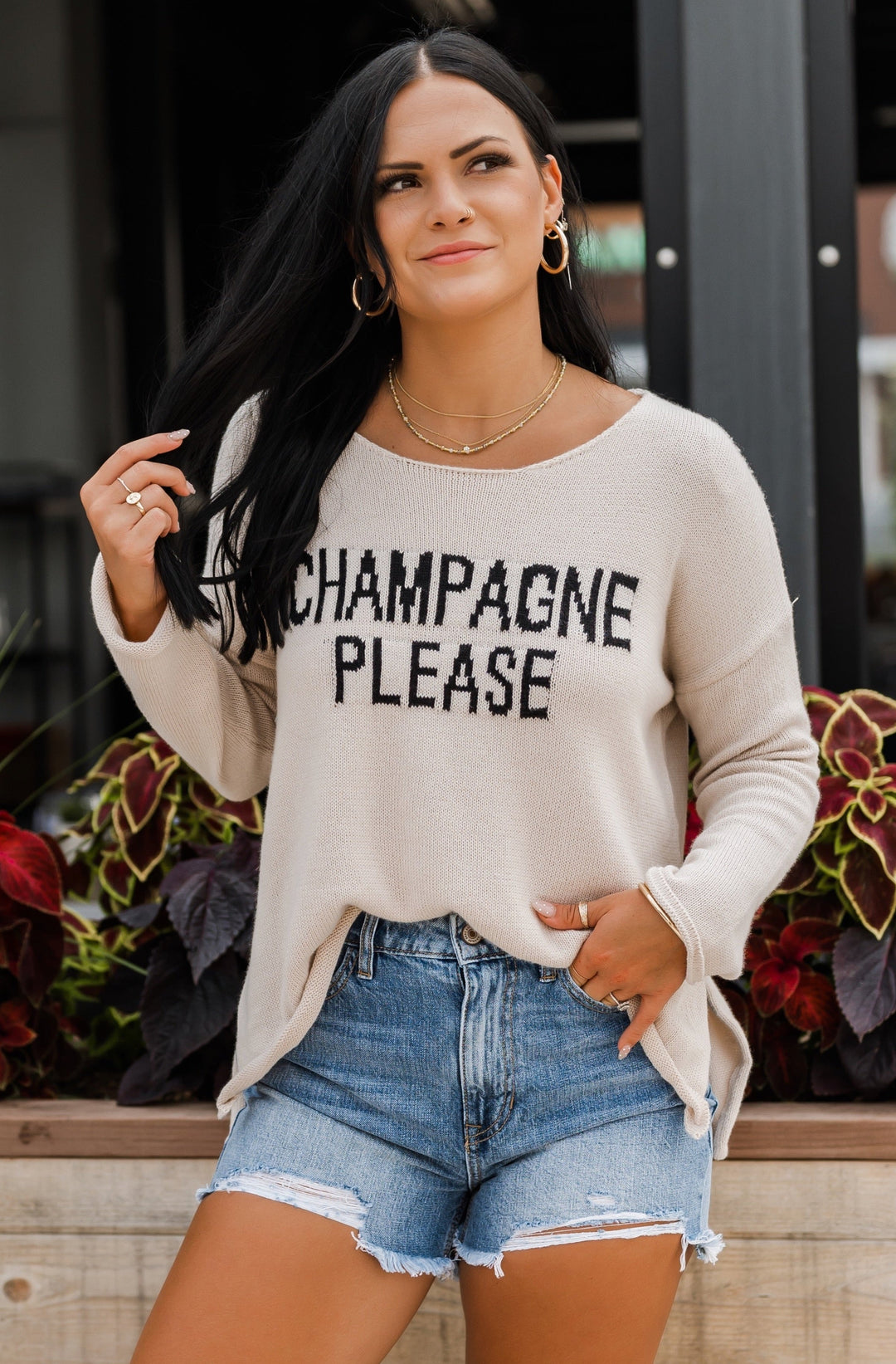 My Cozy Champagne Please Sweater (Beige)