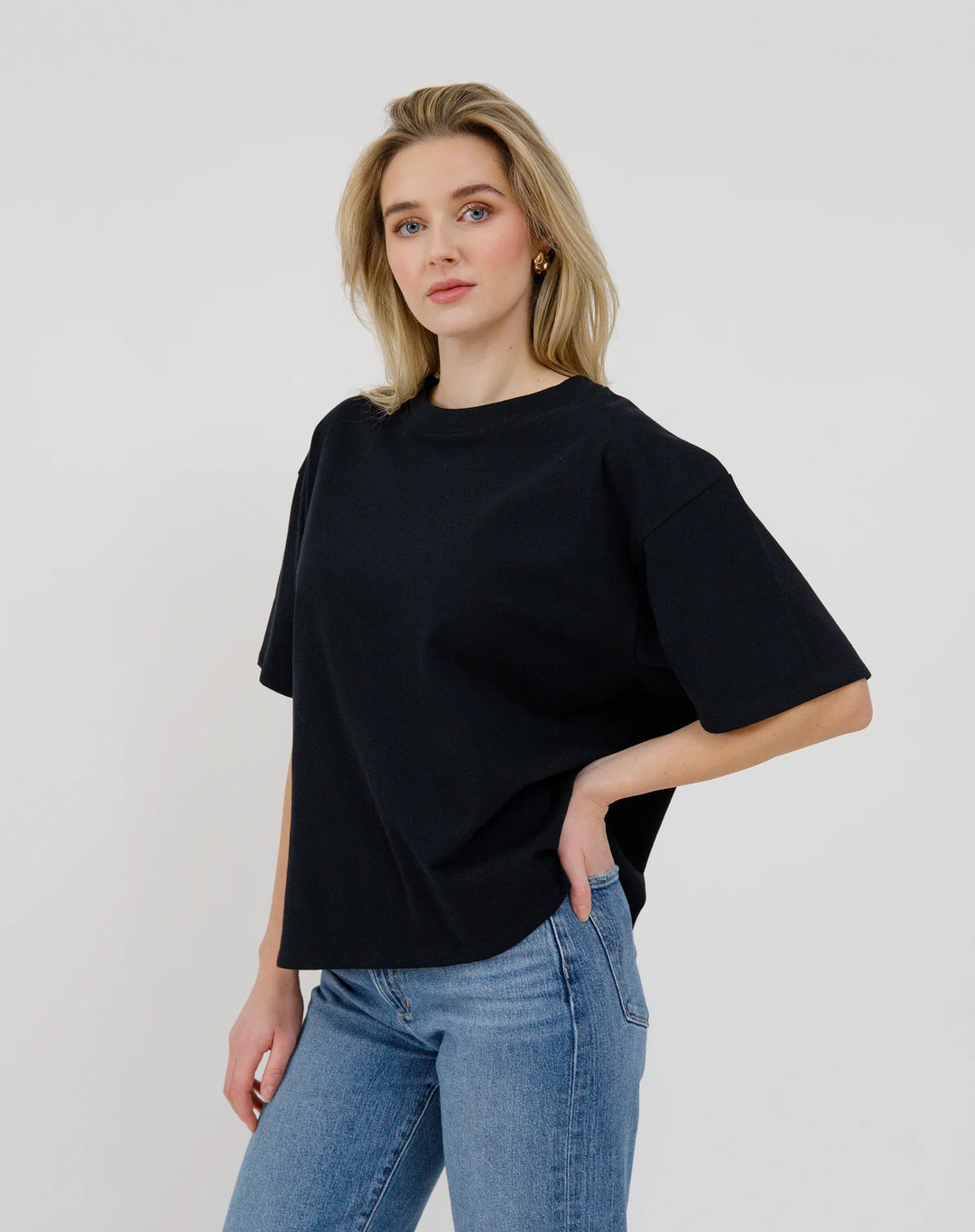 Brunette The Label Boxy Tee (Black)