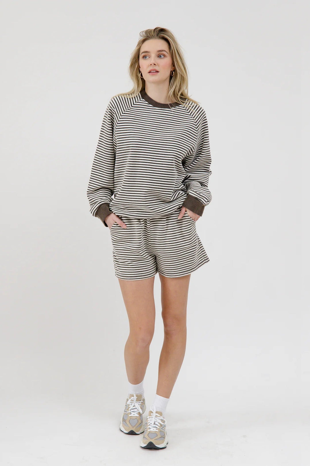 Brunette The Label Mini Striped Core Shorts