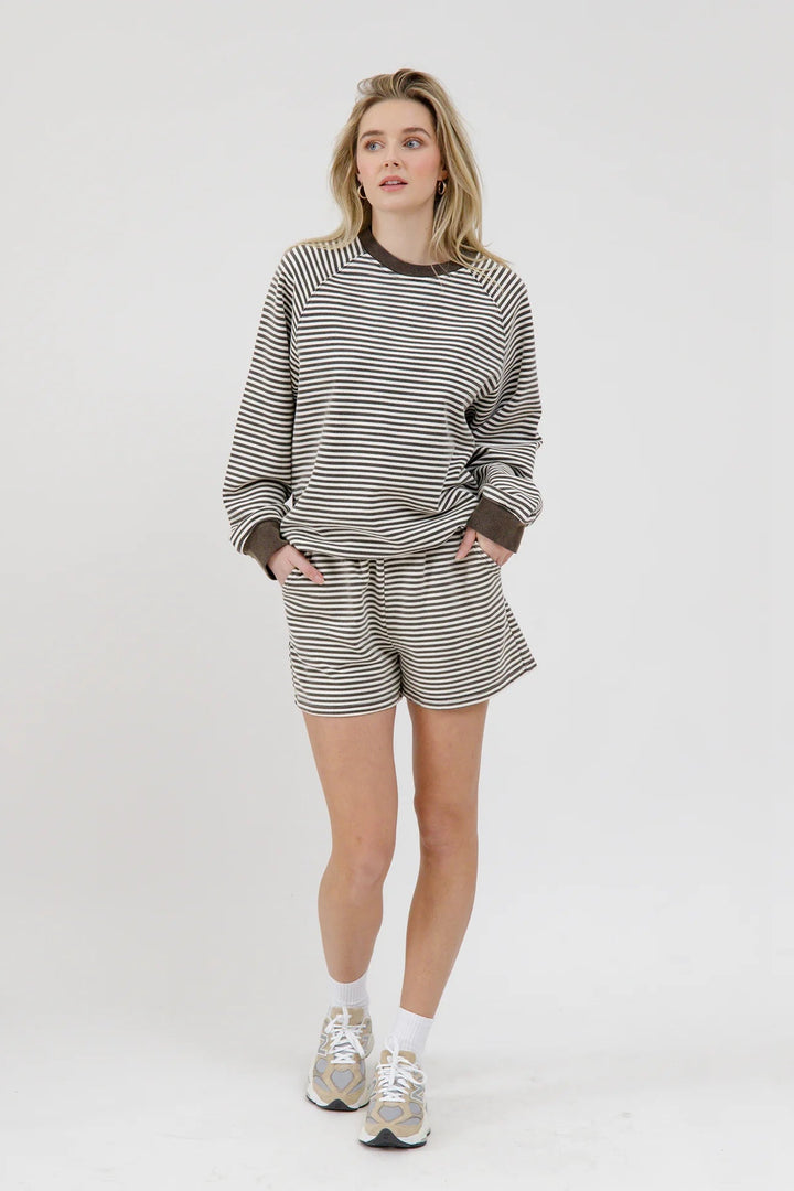 Brunette The Label Mini Striped Core Shorts