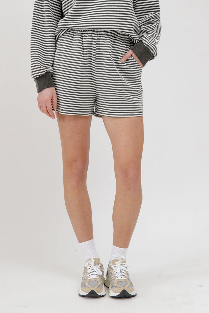 Brunette The Label Mini Striped Core Shorts
