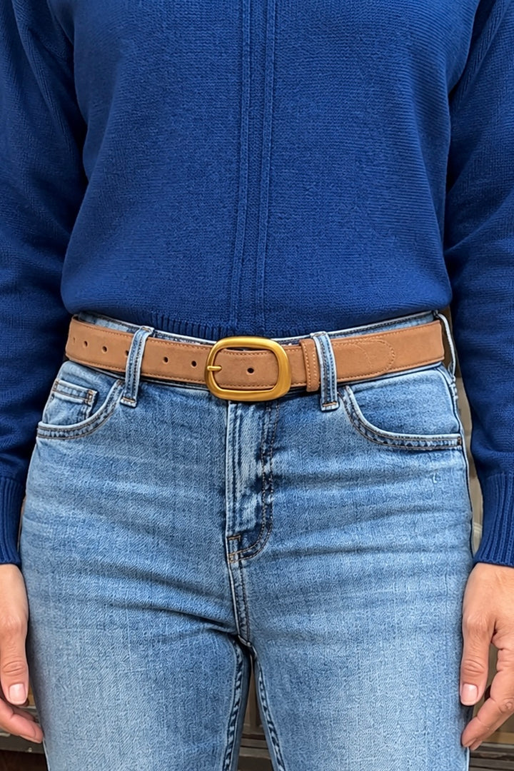 Most Wanted Suede Leather Belt (Camel)