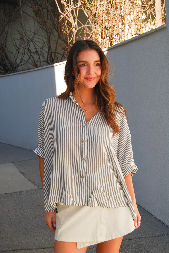 Zen Sunny Days Button Down Shirt (Brown)