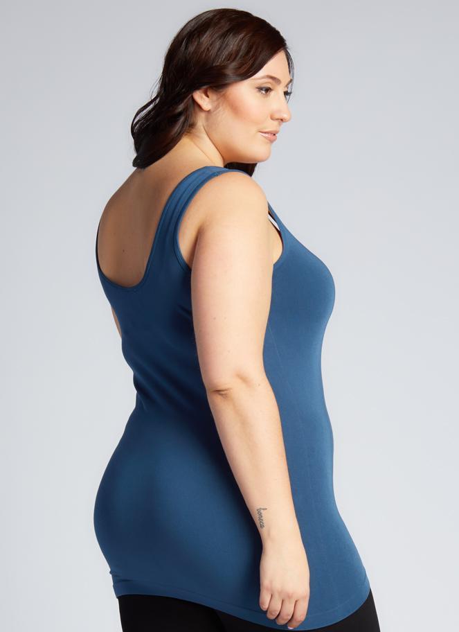 Bamboo Plus Size Scoop Tank  (8 colours)
