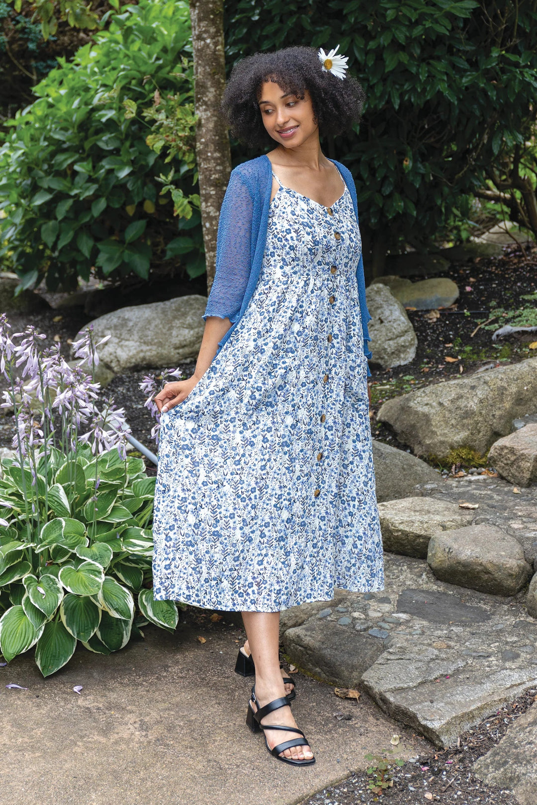 Papa Meadow Bloom Midi Dress (Lilac)