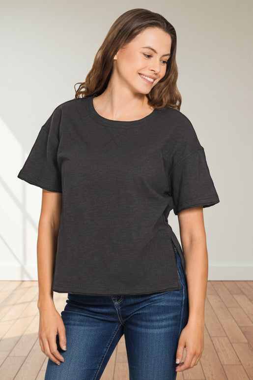 Zen Cotton Slub Tee (Black)