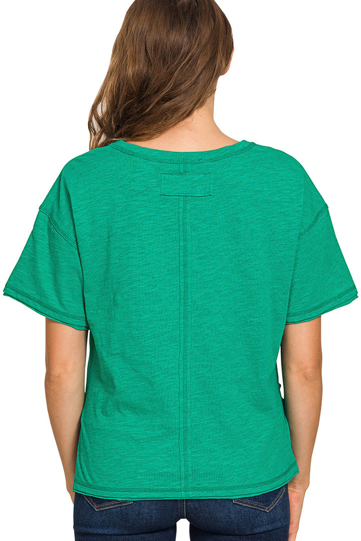 Zen Cotton Slub Tee (Kelly Green)