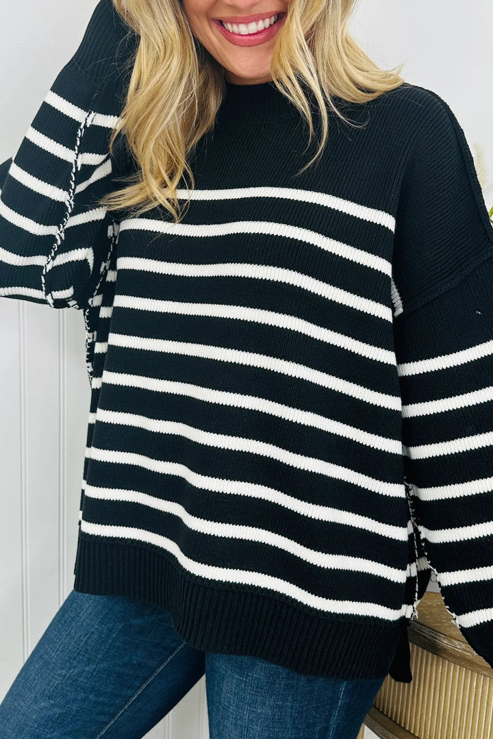 Zen Striped Arthur Sweater (Black)