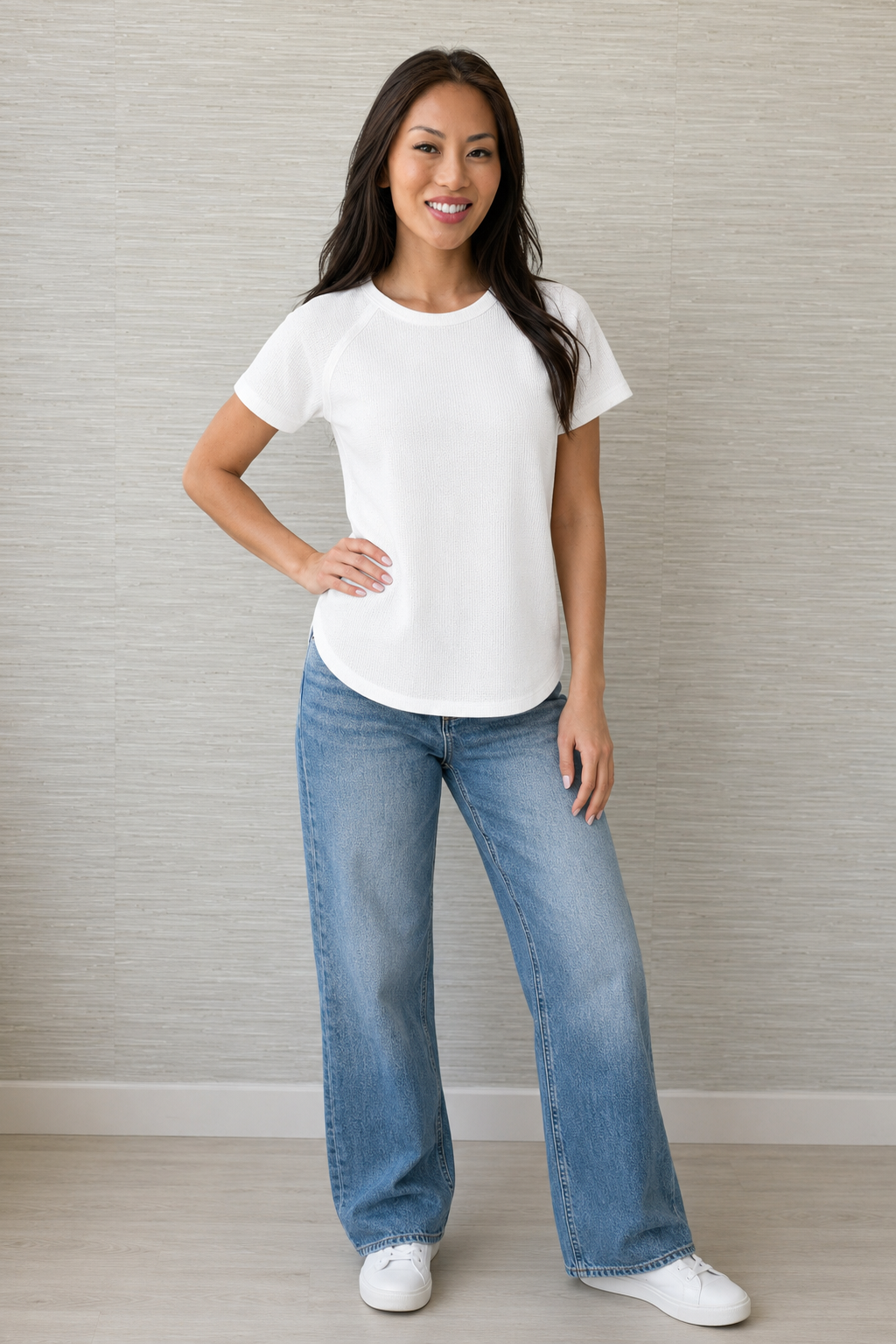 Zen Everyday Waffle Tee (White)