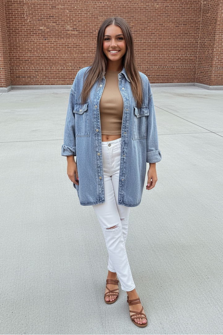 Brunette The Label Shania Jacket (Vintage Blue)