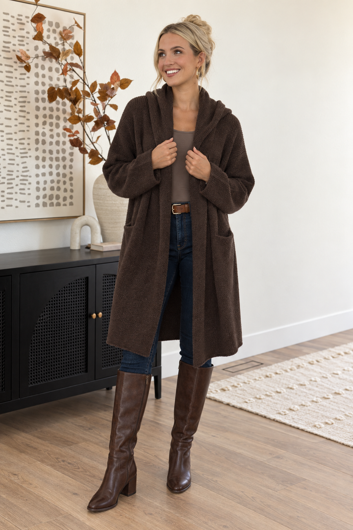 Lovestitch Coatigan (Chocolate)