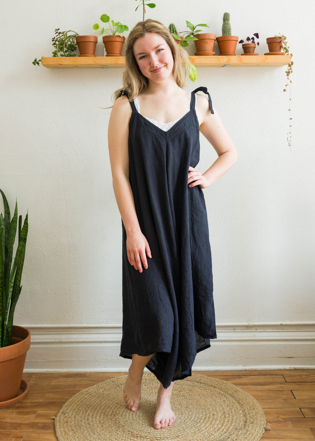 Meo Linen Oversized Jumpsuit (Navy)