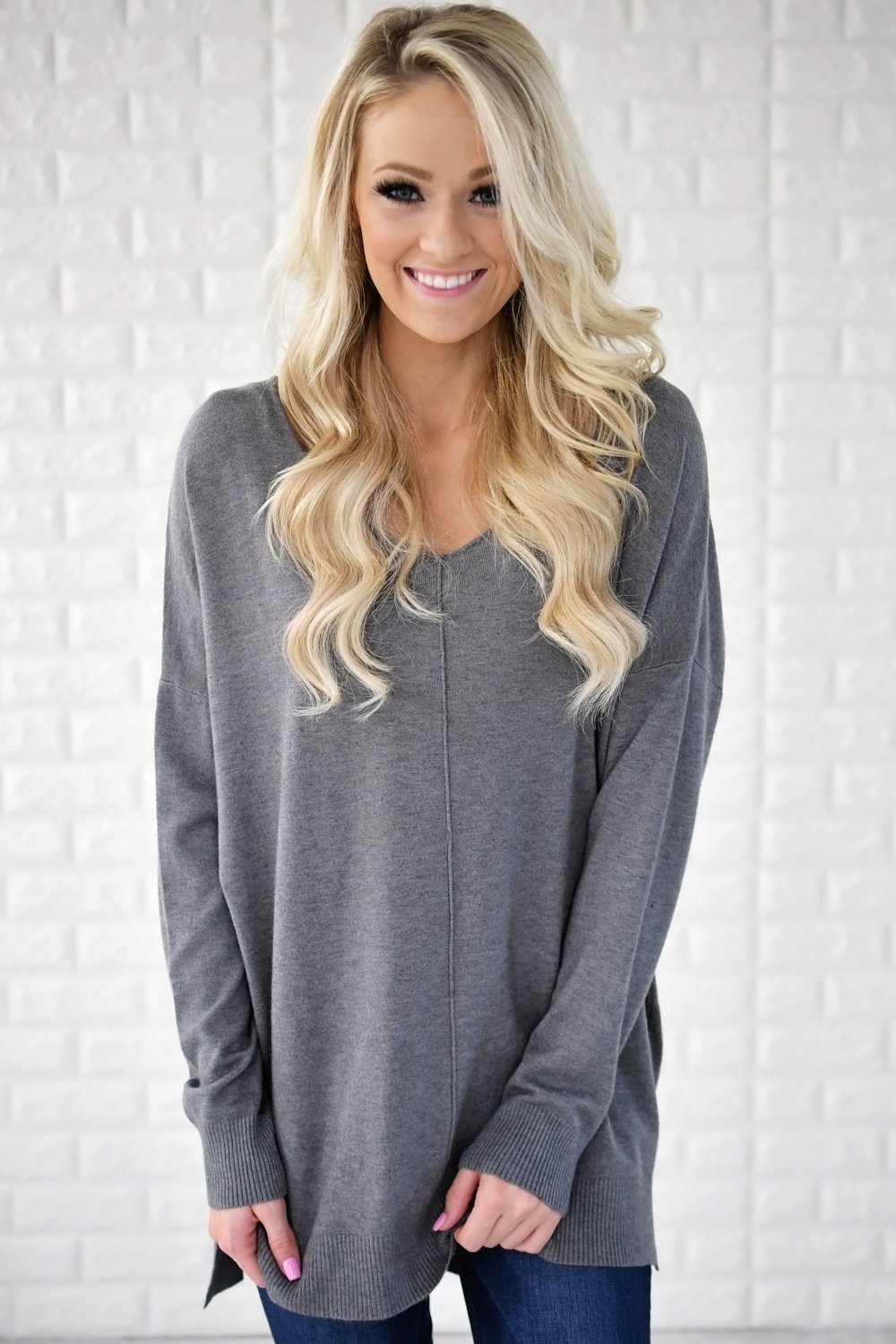 Comfy As Can Be Sweater (Charcoal)
