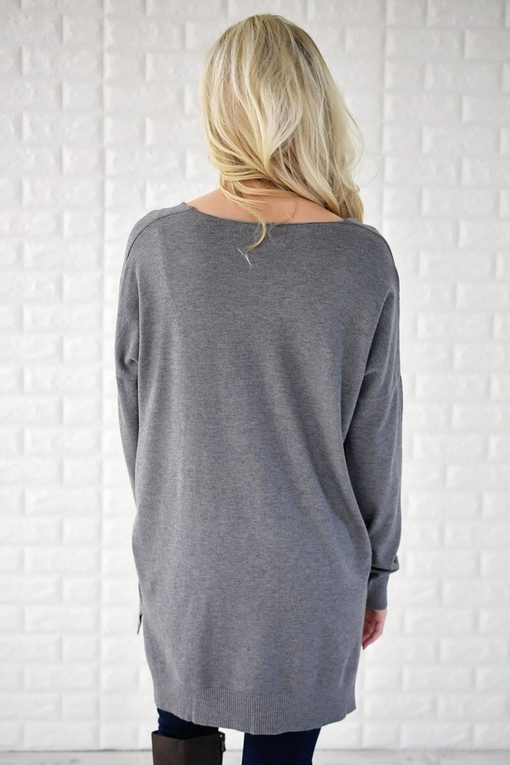 Comfy As Can Be Sweater (Charcoal)