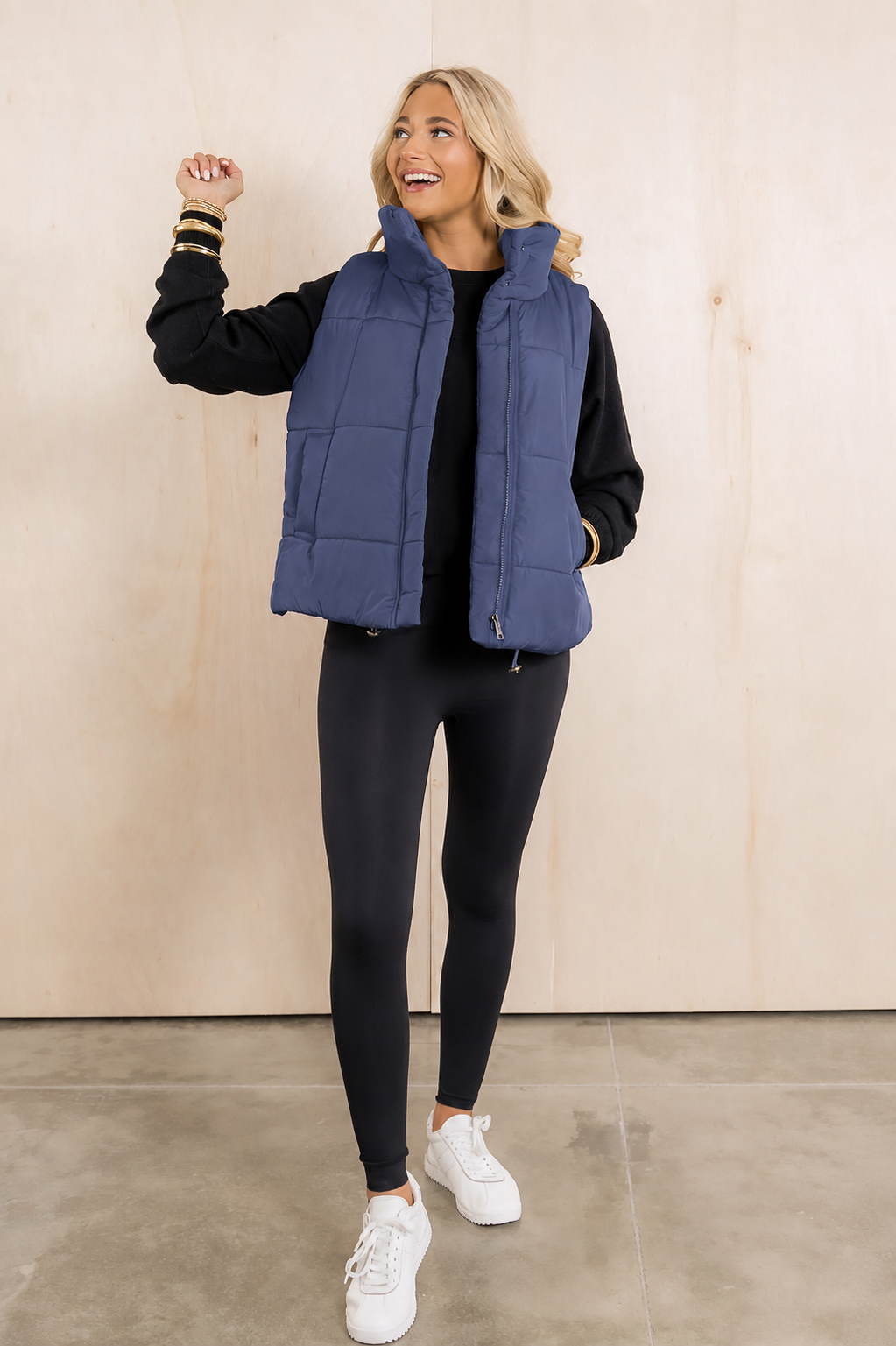 Zen Puffer Vest (Dark Navy)