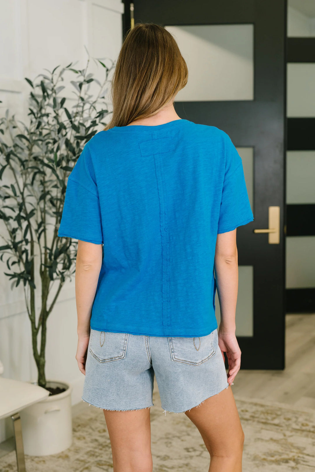 Zen Cotton Slub Tee (Sky Blue)