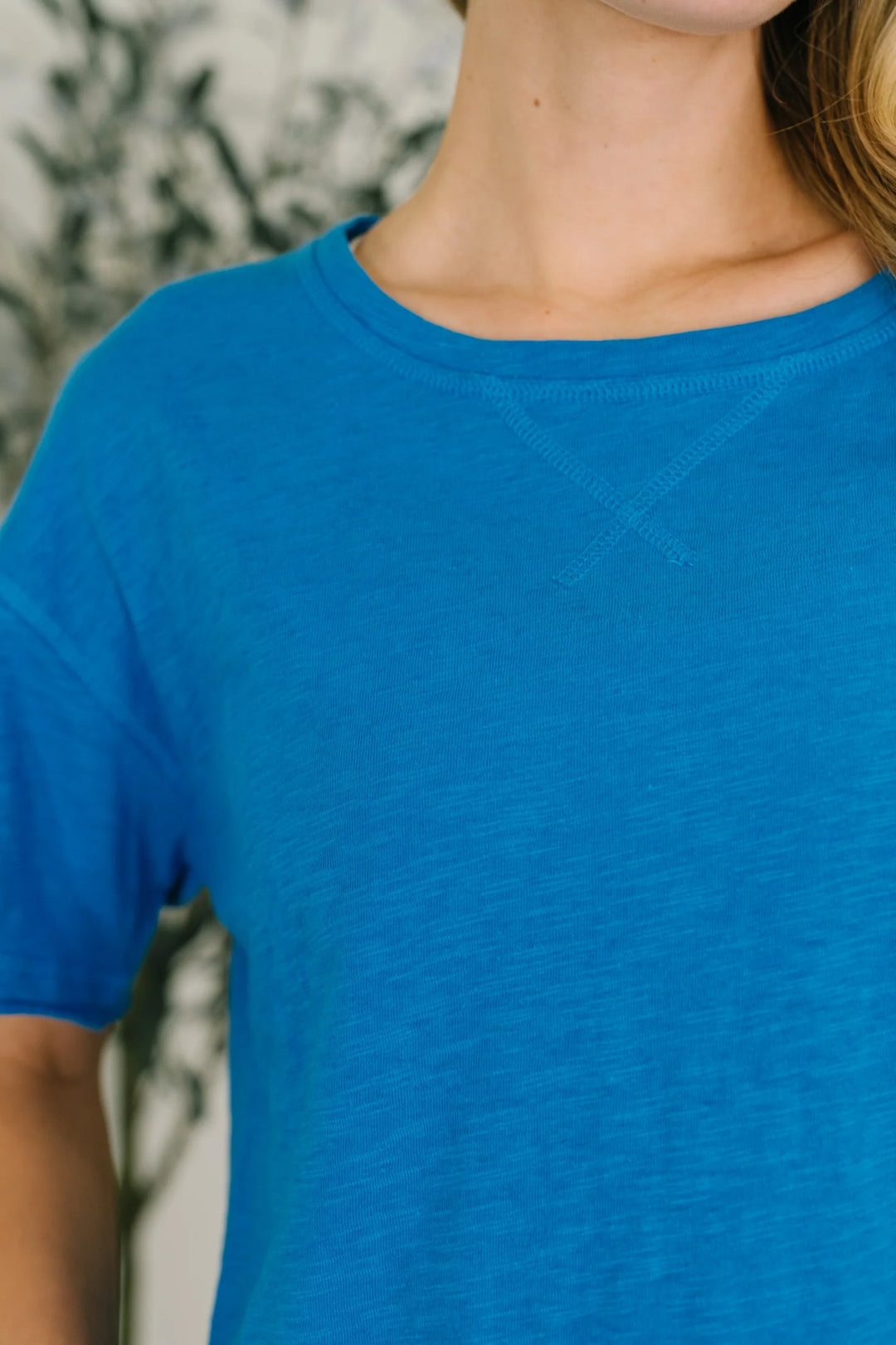 Zen Cotton Slub Tee (Sky Blue)