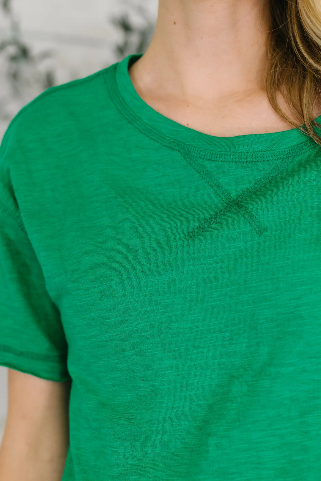 Zen Cotton Slub Tee (Kelly Green)