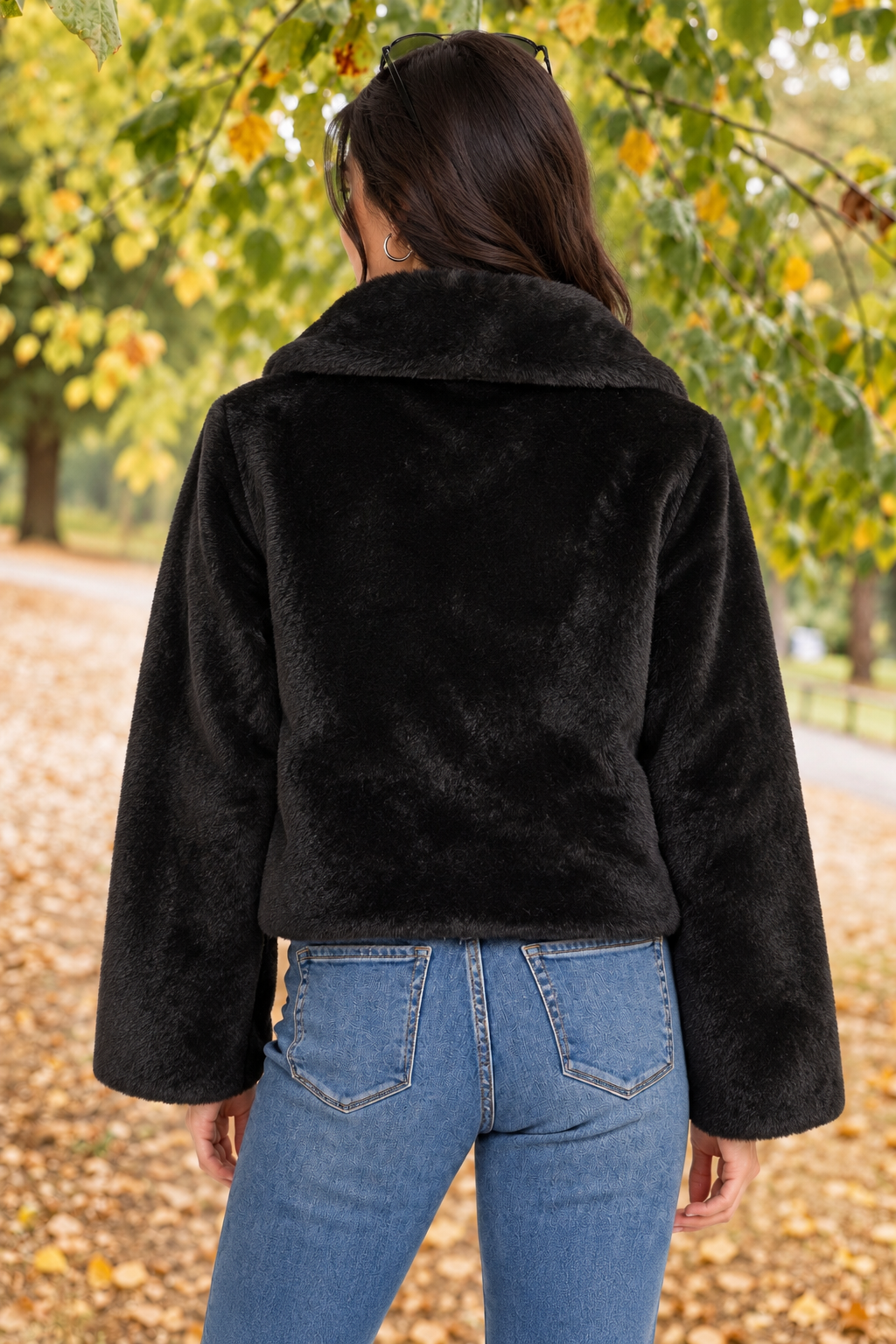 Zen Faux Fur Jacket (Black)