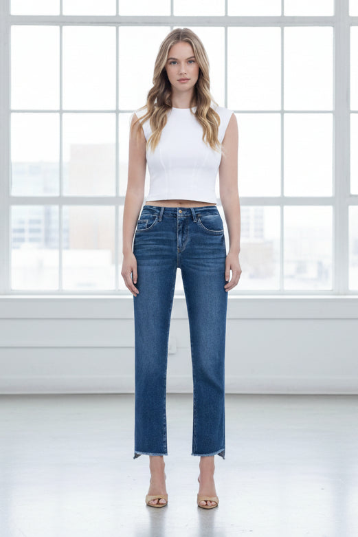 Flying Monkey Raw Hem Slim Leg Jean