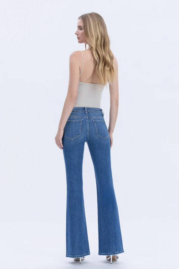 Flying Monkey Pin Tuck Flare Jean