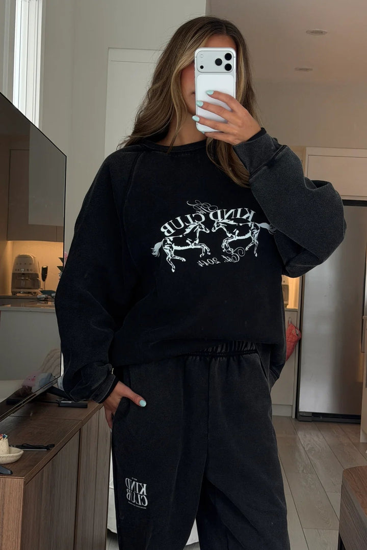 Brunette The Label Kind Club Crew Neck