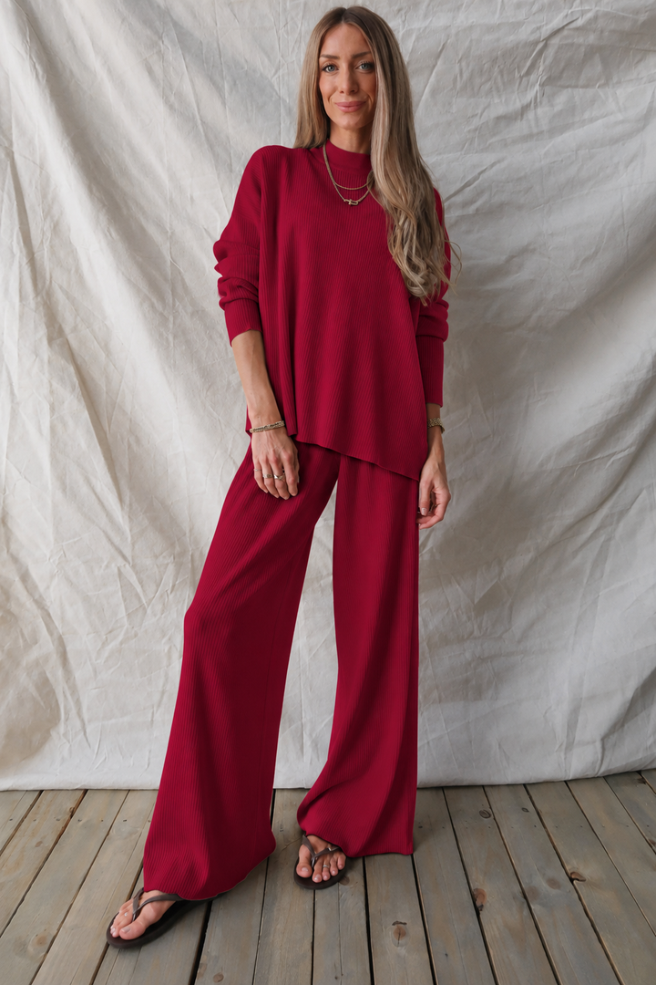 Zen Stella Rib Lounge Set (Cabernet)