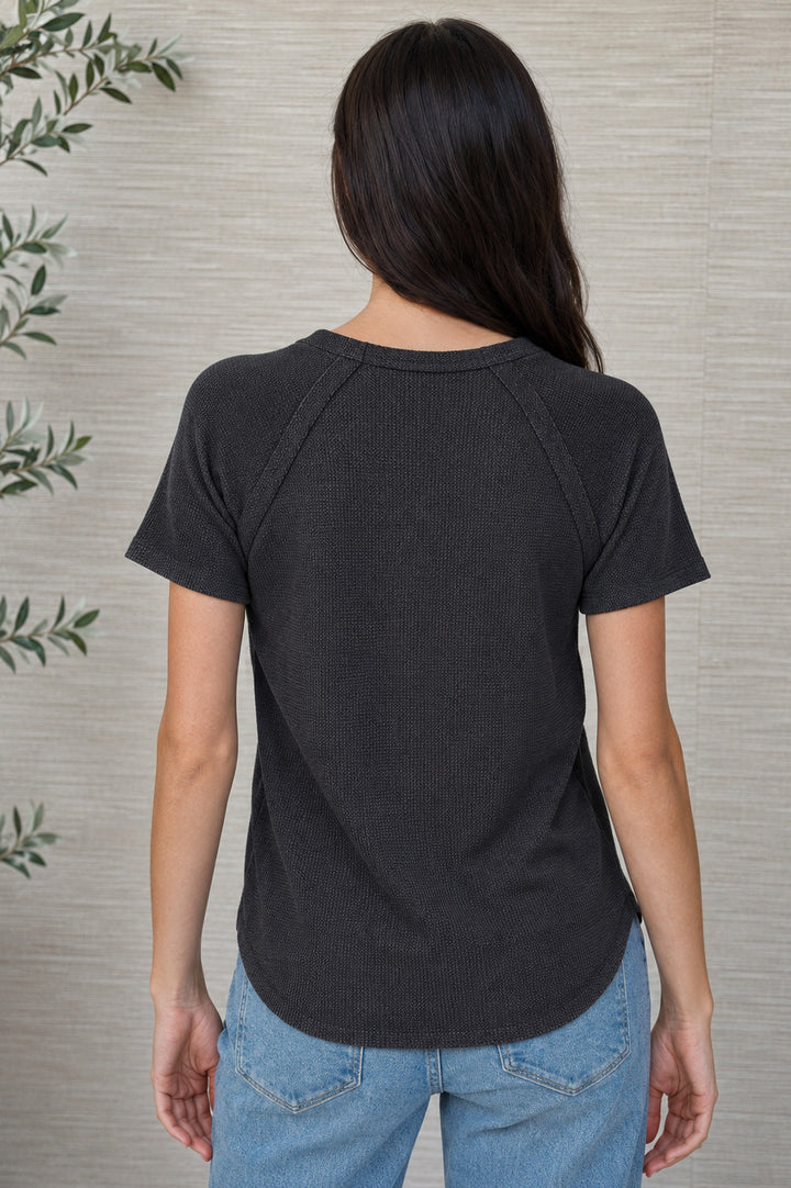 Zen Everyday Waffle Tee (Charcoal)