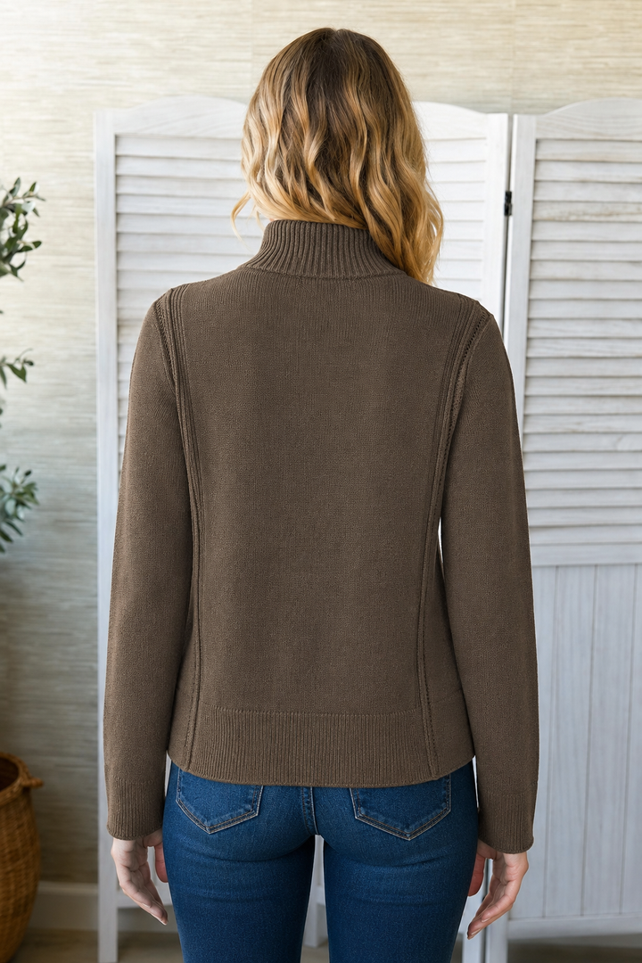 Zen Matilda Zip Sweater (Espresso)