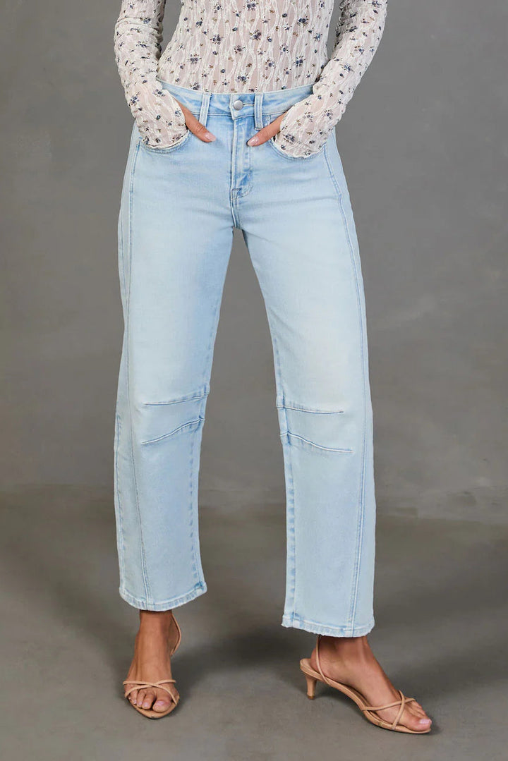 Flying Monkey City Sleek Barrel Jean (Light Wash)