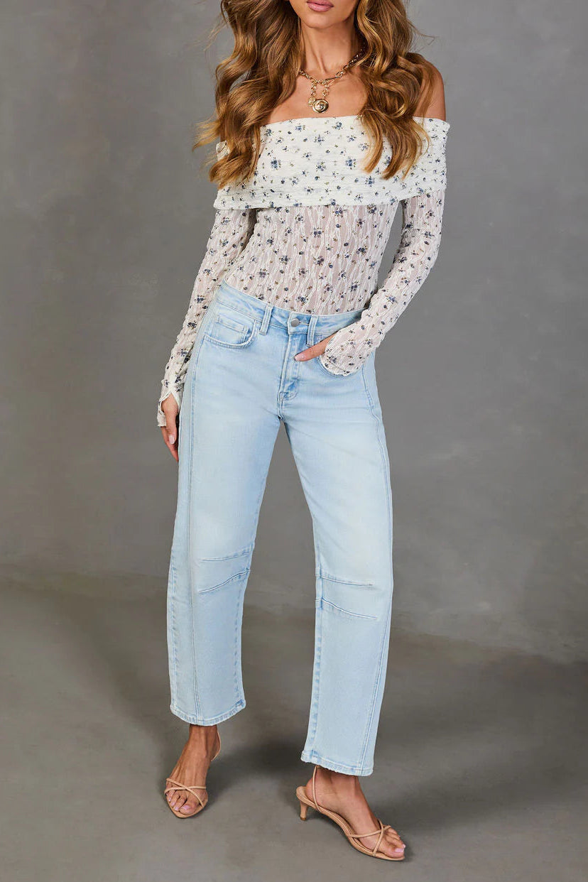 Flying Monkey City Sleek Barrel Jean (Light Wash)