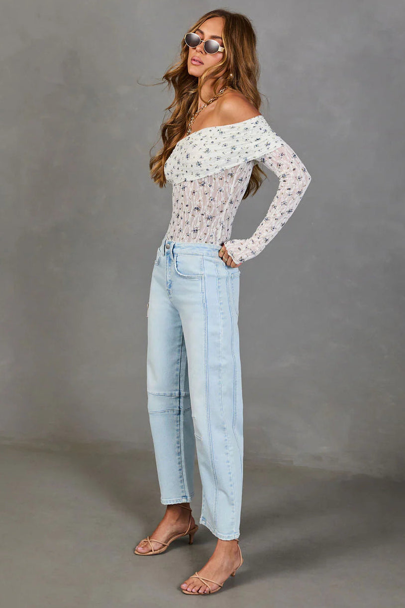 Flying Monkey City Sleek Barrel Jean (Light Wash)