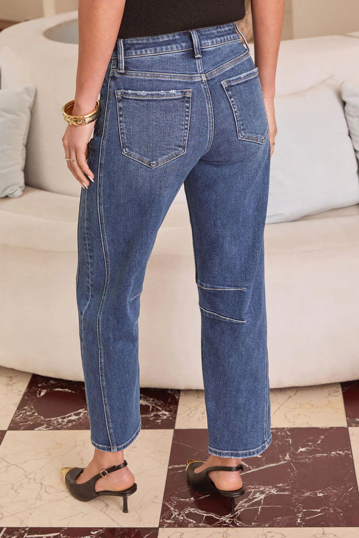Flying Monkey City Sleek Barrel Jean (Dark Wash)