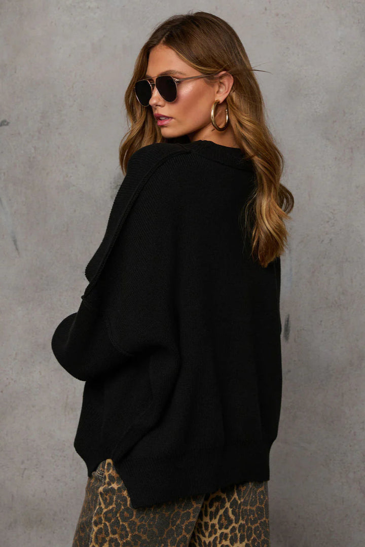 My Cozy At Home Sweater (Black)