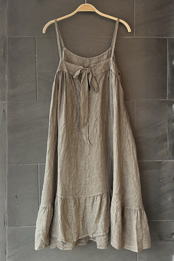 Meo Linen Genoa Dress (Taupe)