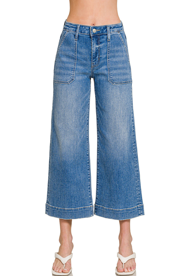 Zen Mid Rise Patch Pocket Jean
