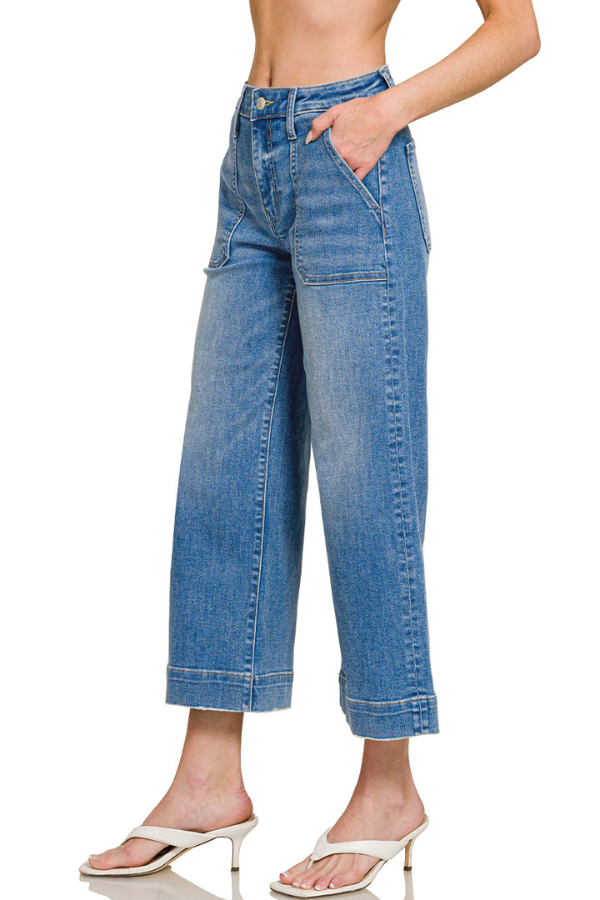 Zen Mid Rise Patch Pocket Jean