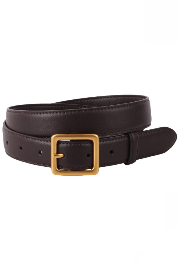 Most Wanted Essential Leather Belt (Dark Brown)