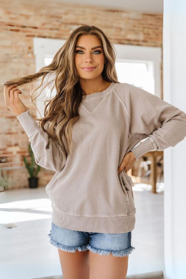 Zen French Terry Sweatshirt (Ash Mocha)