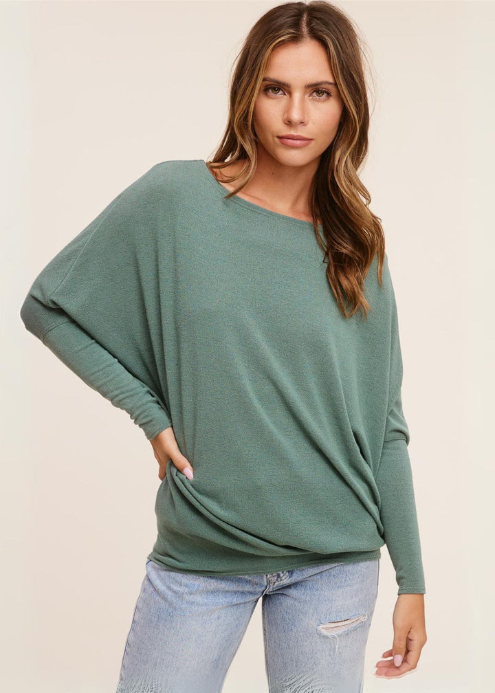 Jolie All Day Slouch Top (Lagoon Green)