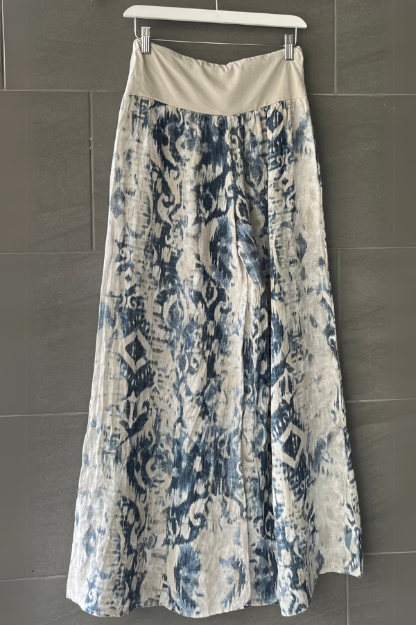 Meo Linen Sorrento Pant (Printed Beige)