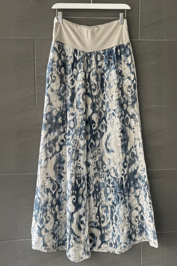 Meo Linen Sorrento Pant (Printed Beige)