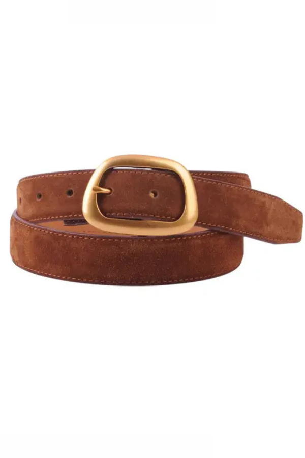 Most Wanted Suede Leather Belt (Caramel)