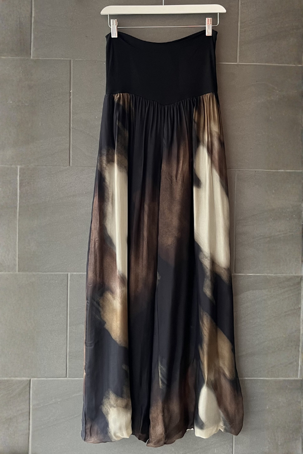 Meo Silk Tie Dye Pants (Black Tie Dye)