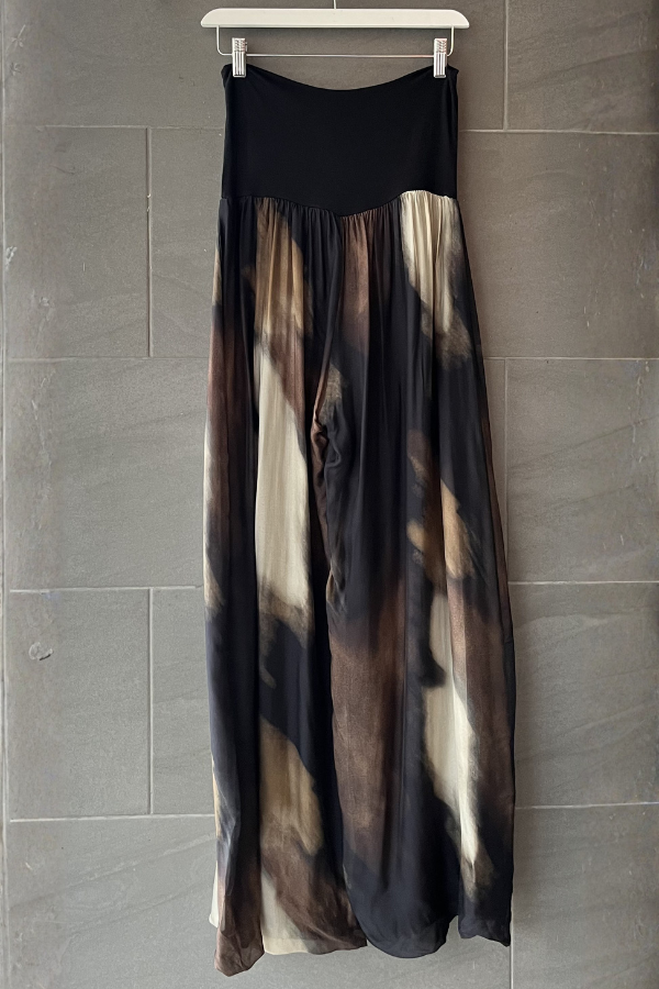 Meo Silk Tie Dye Pants (Black Tie Dye)