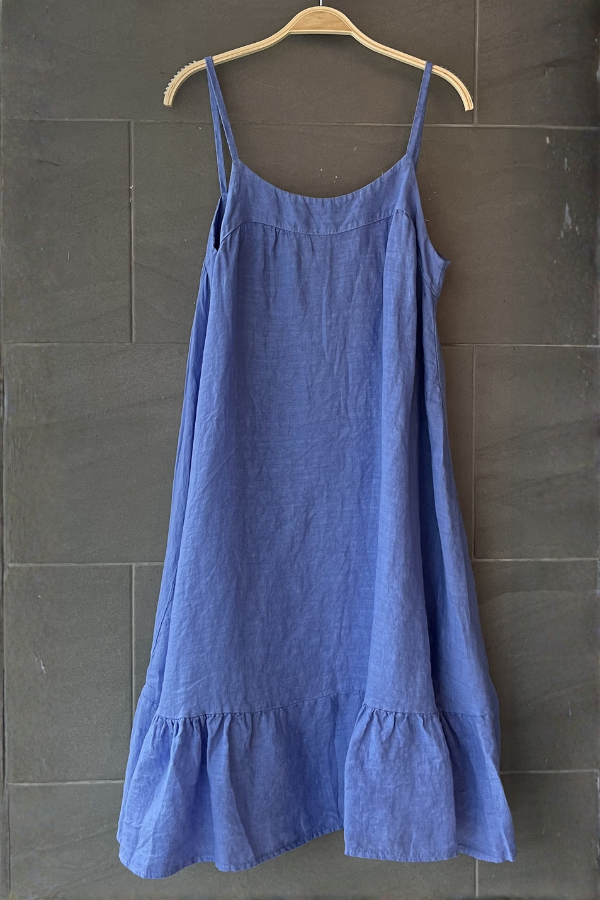 Meo Linen Genoa Dress (Azure)