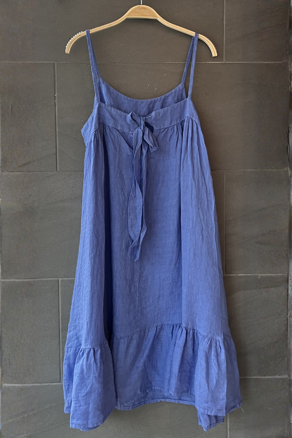 Meo Linen Genoa Dress (Azure)