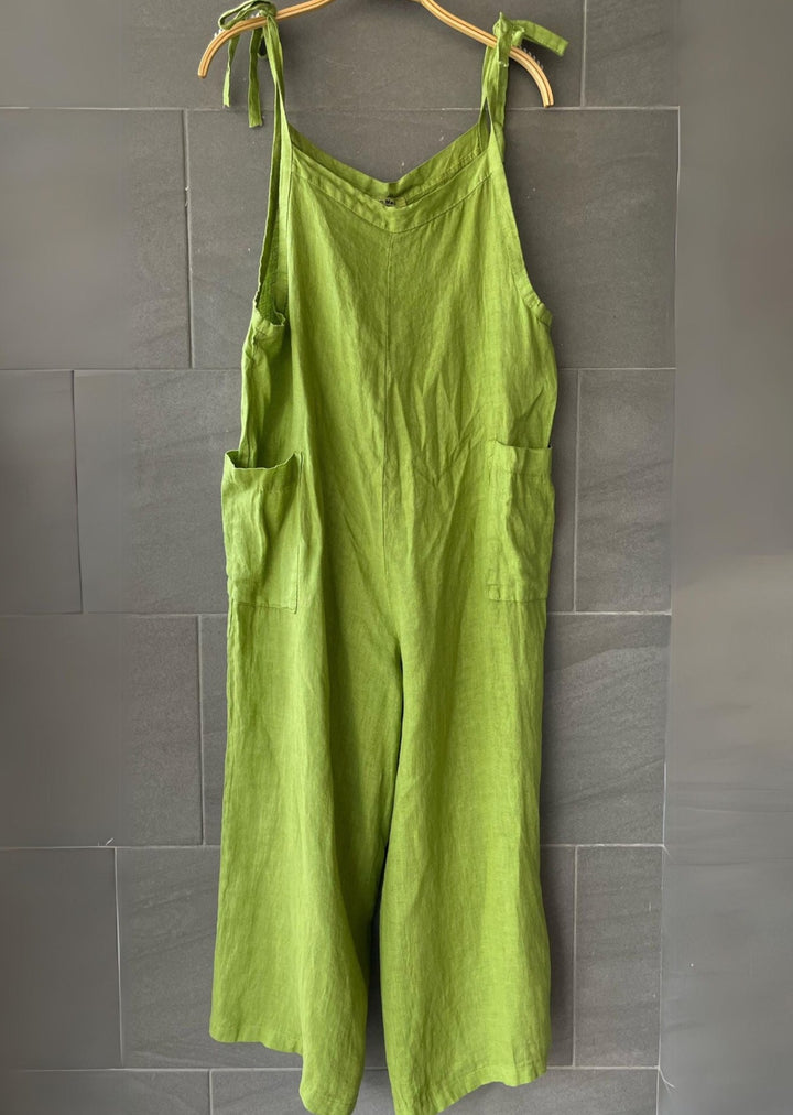Lighter Days Linen Jumpsuit (Avocado)