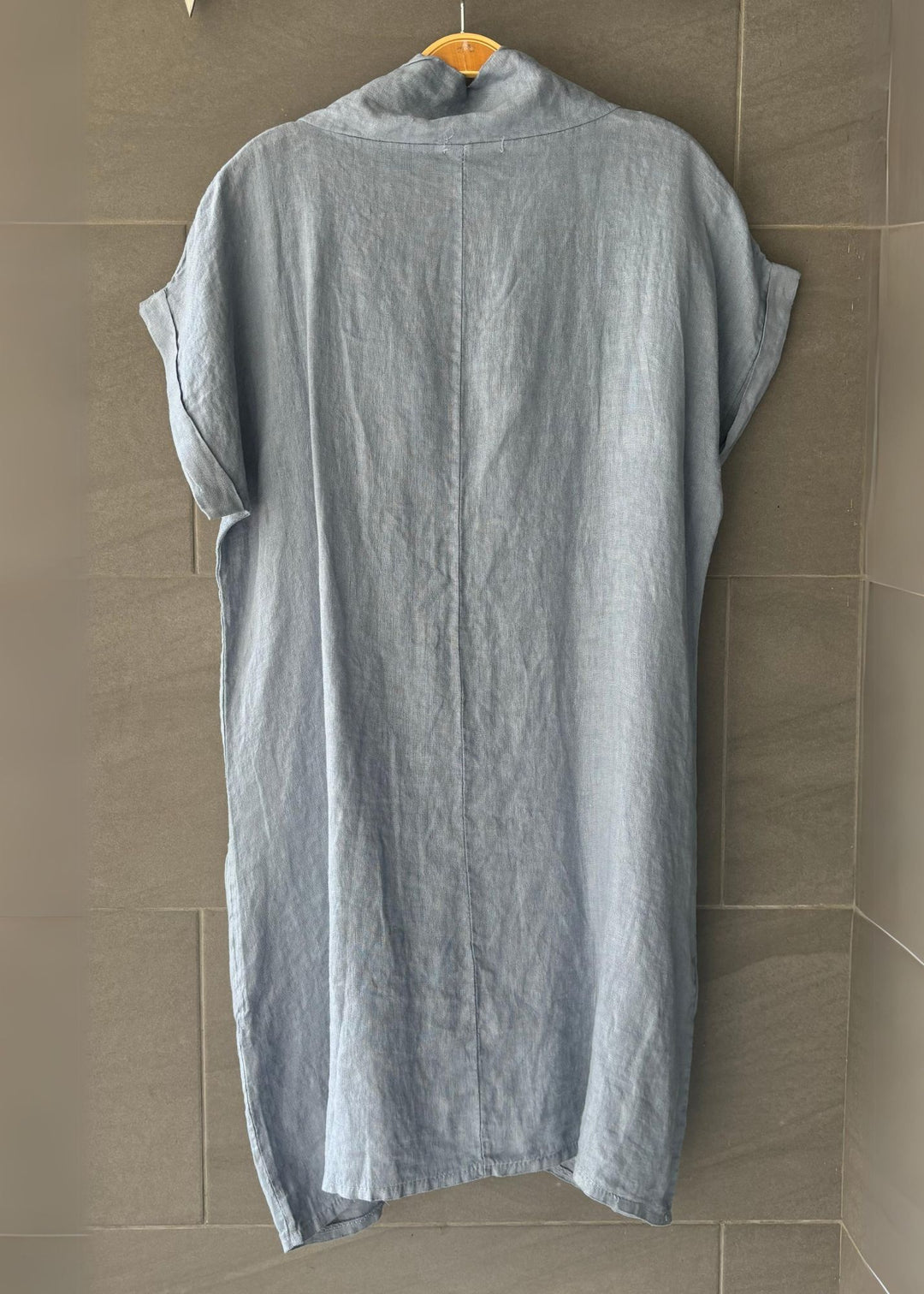 Meo Linen Pocket Dress (Light Denim)