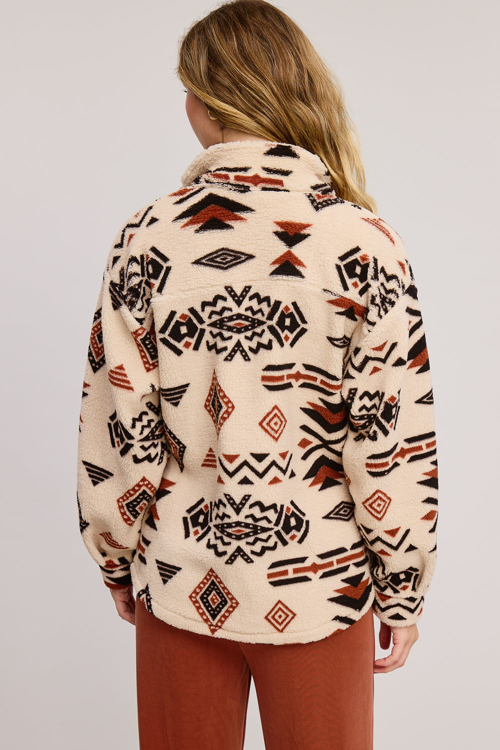 Jolie Sherpa Aztec Jacket (Ivory)